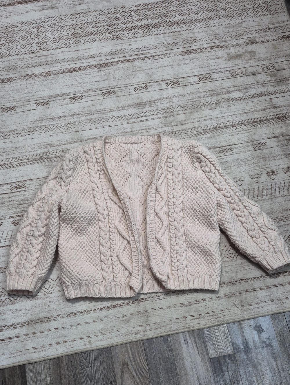 Cozy Open-Front Cable Knit Cardigan - Cream
